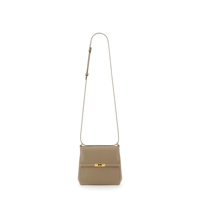 Marlene Calfskin Shoulder Bag - Beige - Image 5