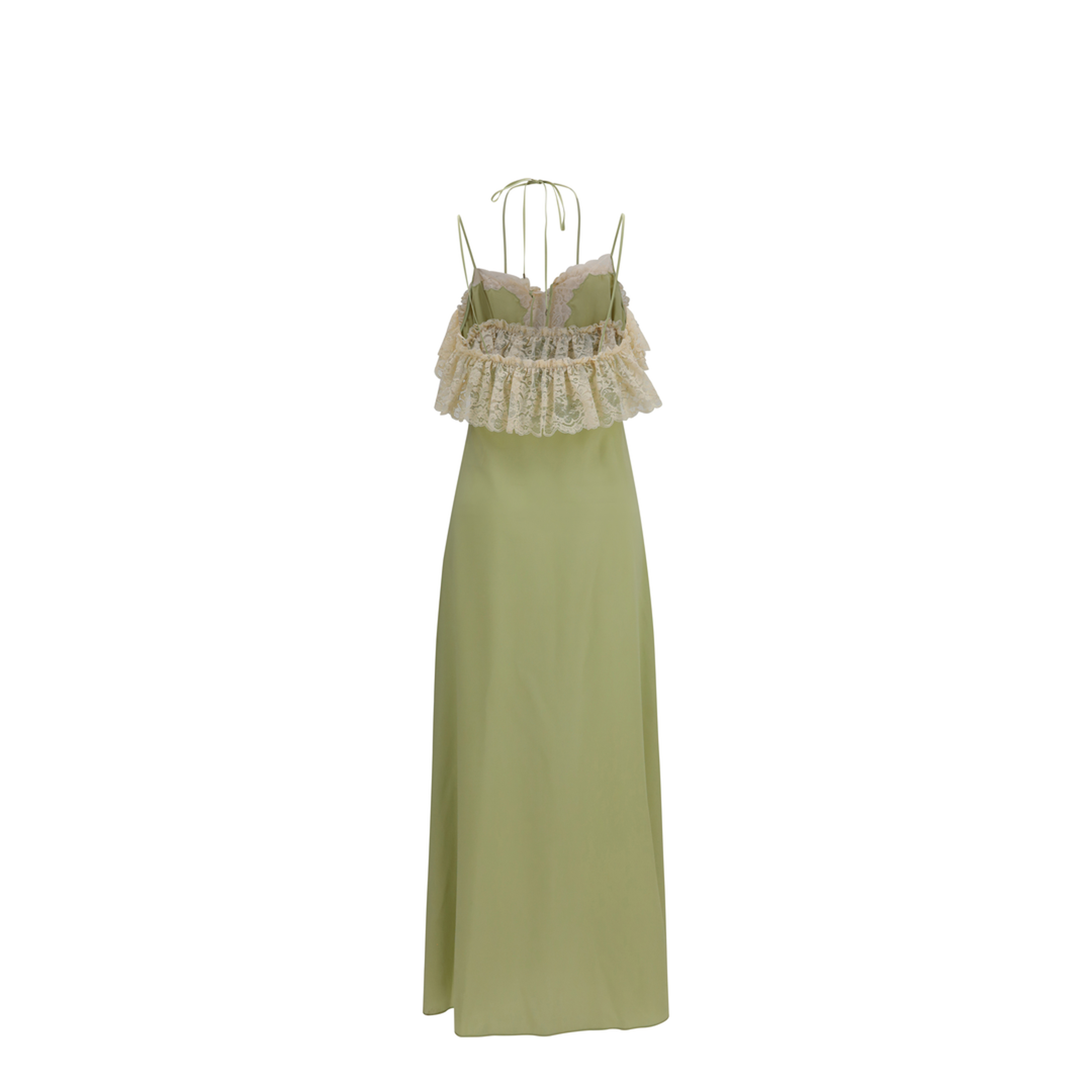 Silk Dress with Lace Details - Image 2