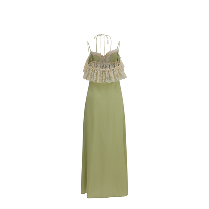 Silk Dress with Lace Details - Image 2