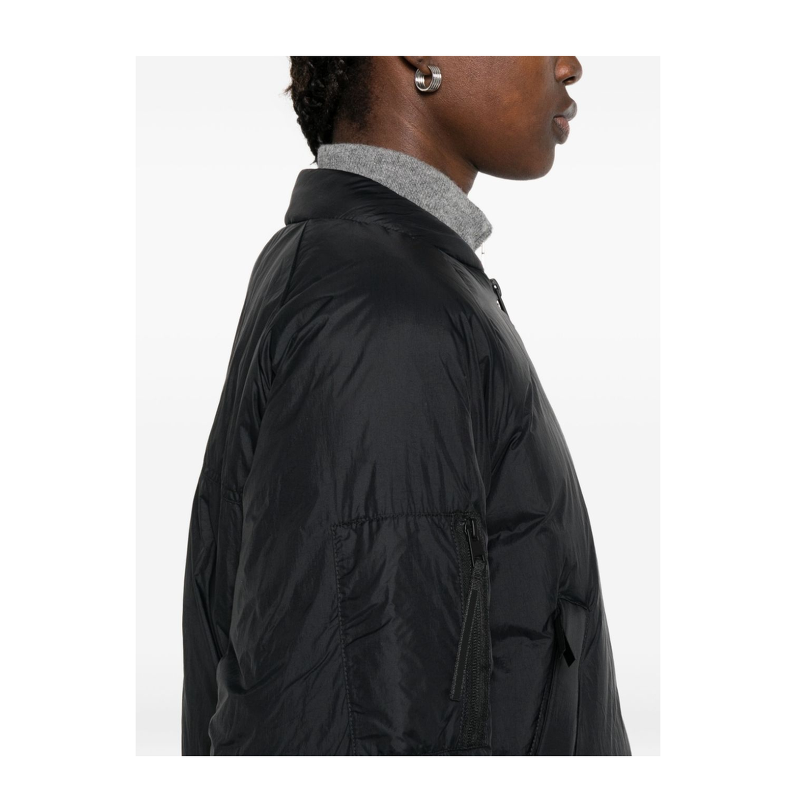 Black Quilted Jacket - Image 3