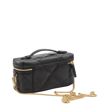 Kira Diamond Quilt Vanity Case - Black - Image 2