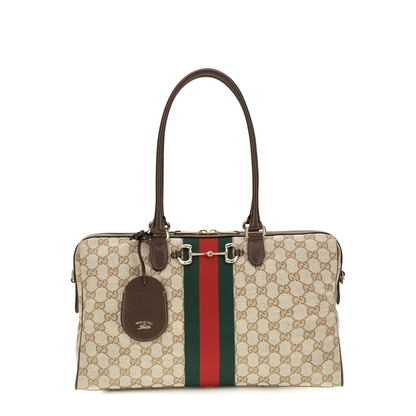 Large Horsebit Web Top Handle Bag - Image 1