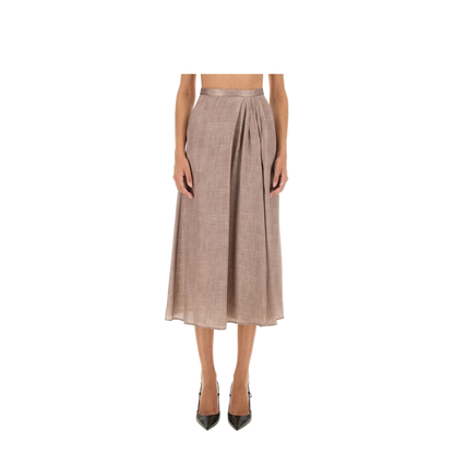 MIDI SKIRT BEIGE - Image 1