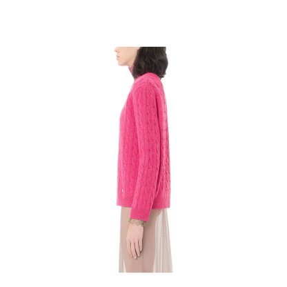 Wool Mouliné Cable-Knit Sweater - Image 5