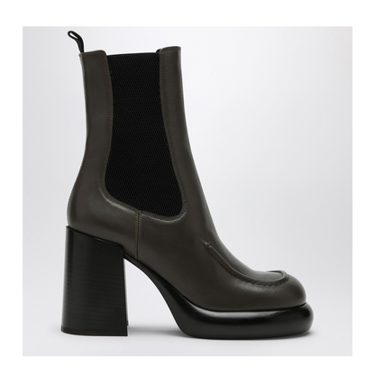 Chelsea Wedge Boot in Dark Green - Image 1