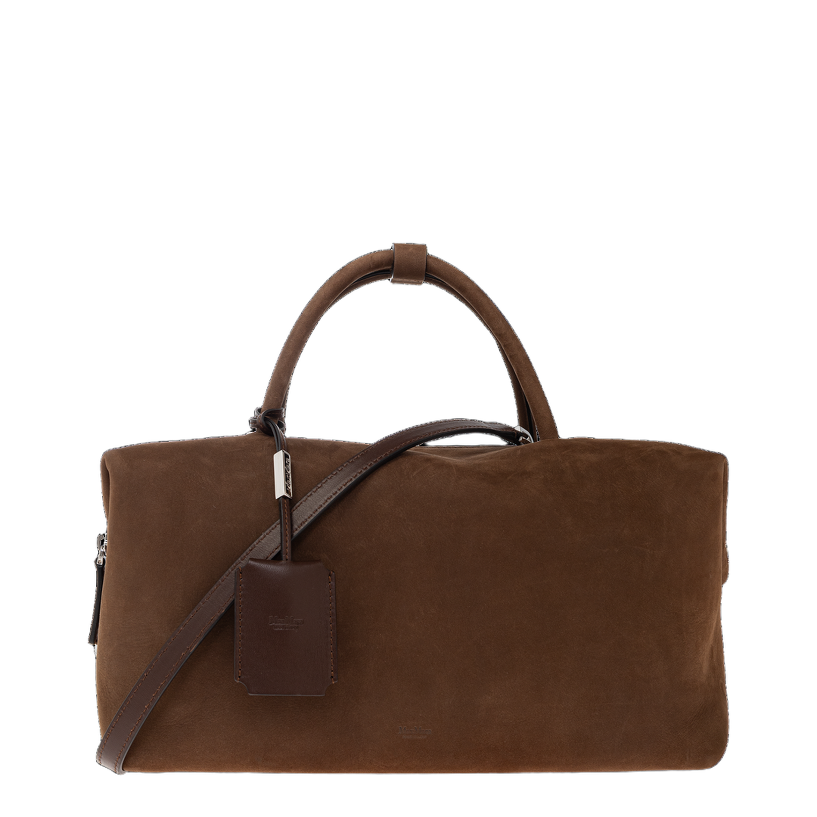 Large Nubuck Leather Bowler Bag - Image 1