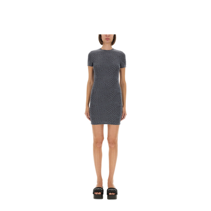 Jacquard Mini Dress With Logo - Image 1