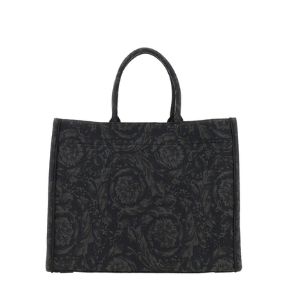 Embroidered Fabric Big Athena Shopping Bag - Image 4