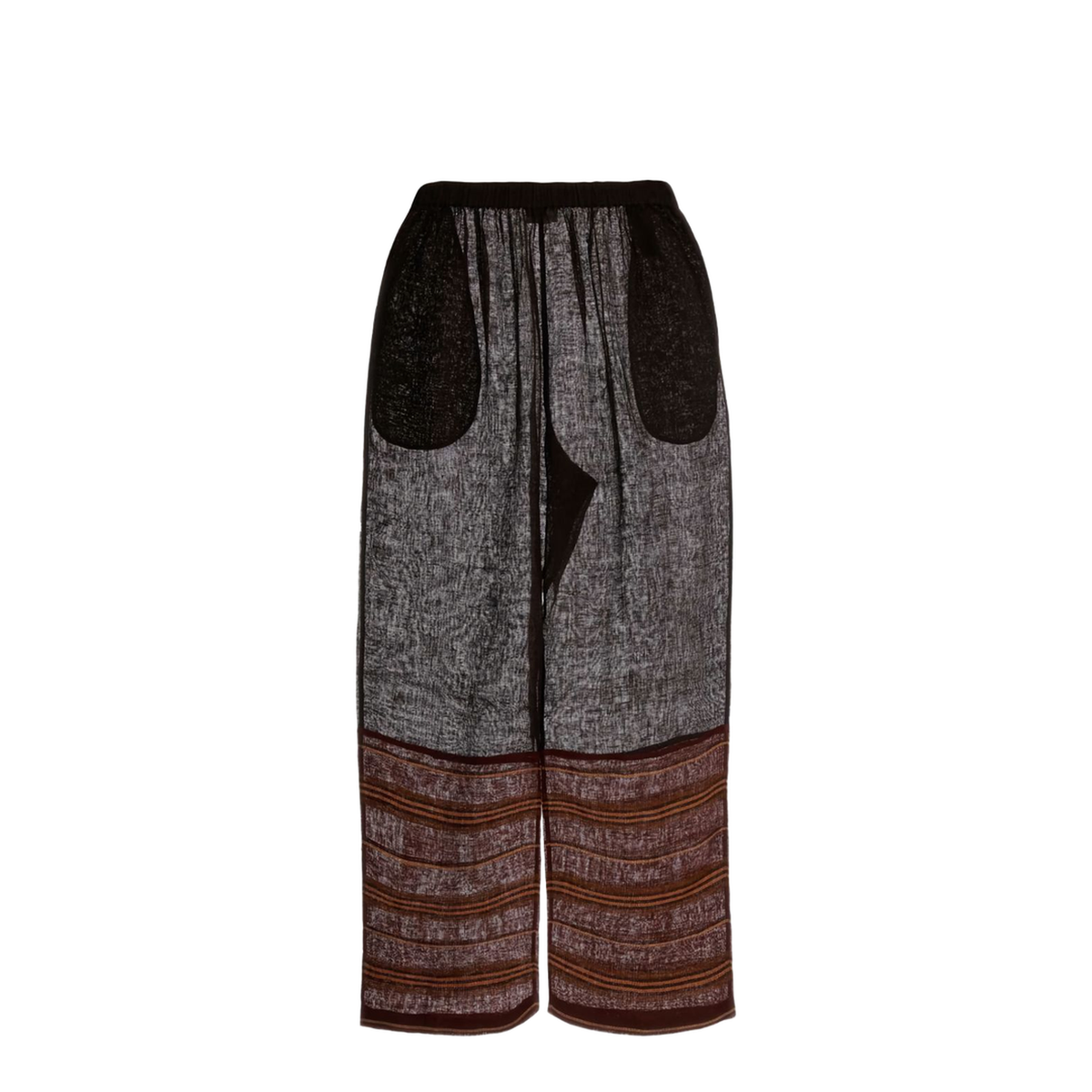 Brown Linen Wide Leg Pant - Image 1