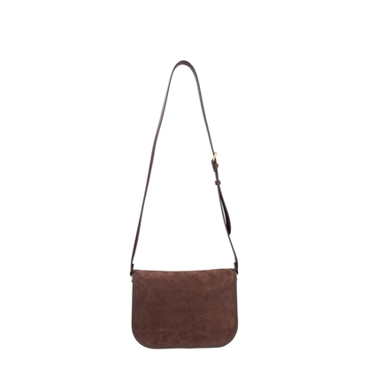 Brown Suede Antibes Crossbody Bag - Image 3