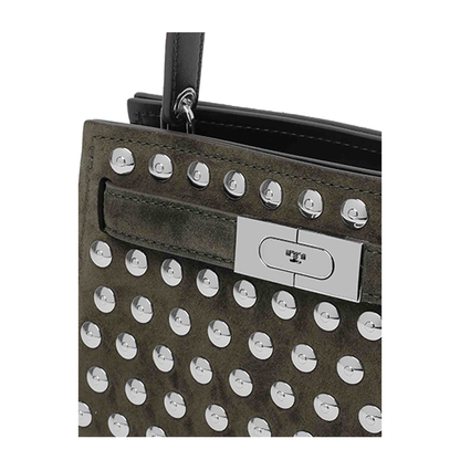 Mini Lee Radziwill Studded Suede Handbag - Image 4