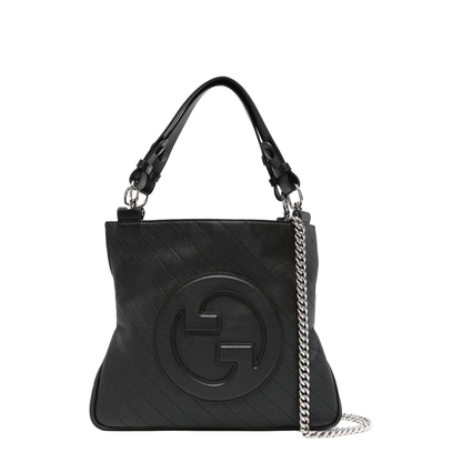 Blondie Medium Leather Shoulder Bag - Black - Image 1