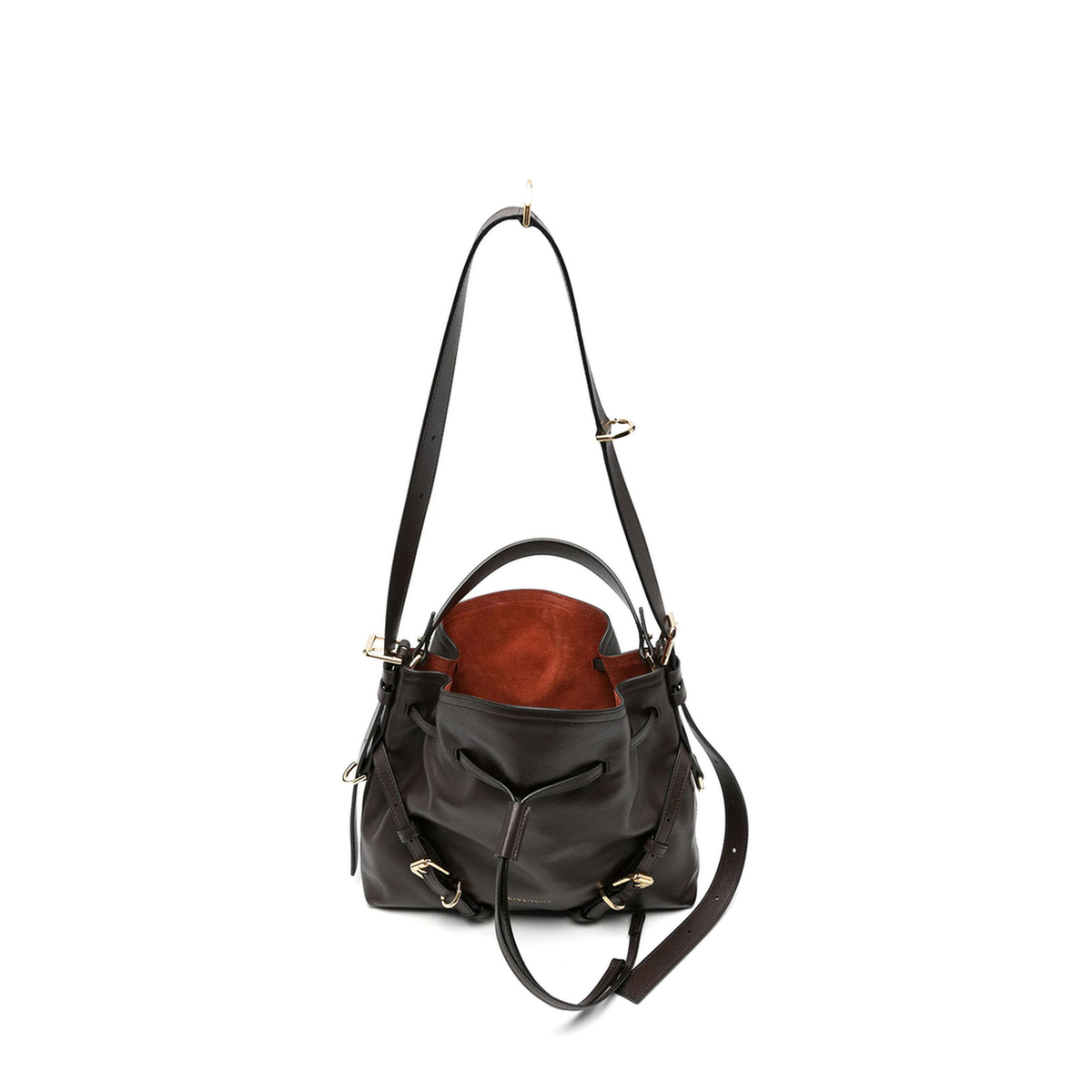Voyou Small Calfskin Bucket Bag - Brown - Image 3