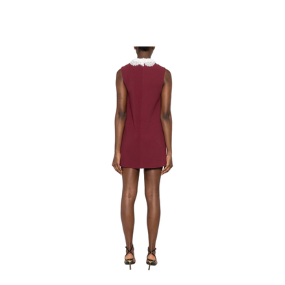Embroidered Midi Dress with Bow - Image 4