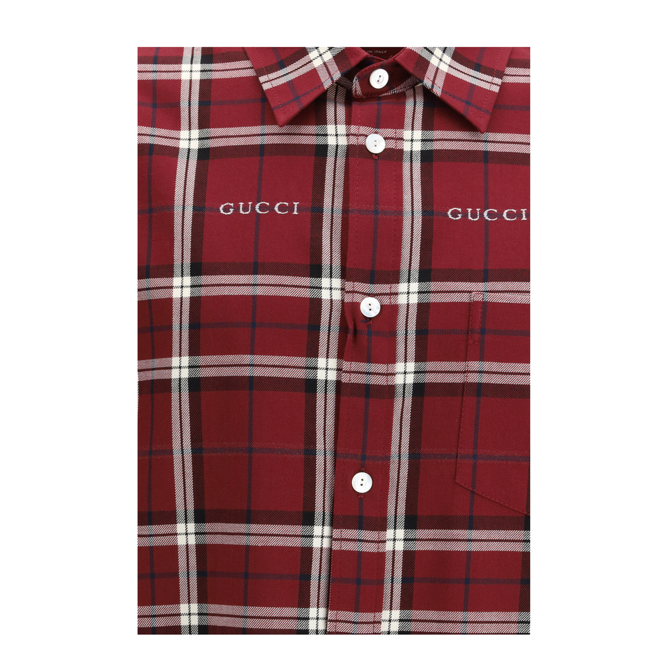 Multicolour Tartan Cotton Jacquard Shirt - Image 3