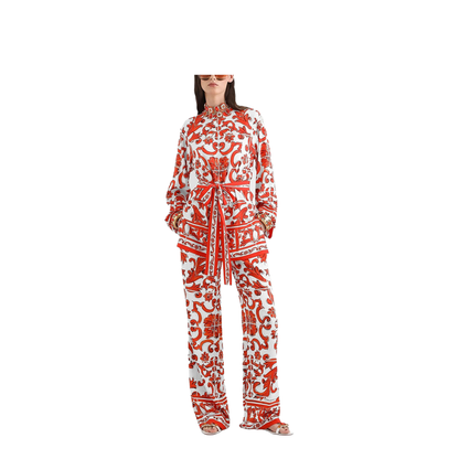 Majolica-Print Silk Charmeuse Shirt - Image 2