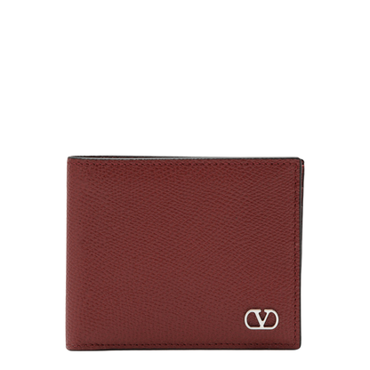 VLogo Signature Bi-Fold Wallet - Red - Image 1