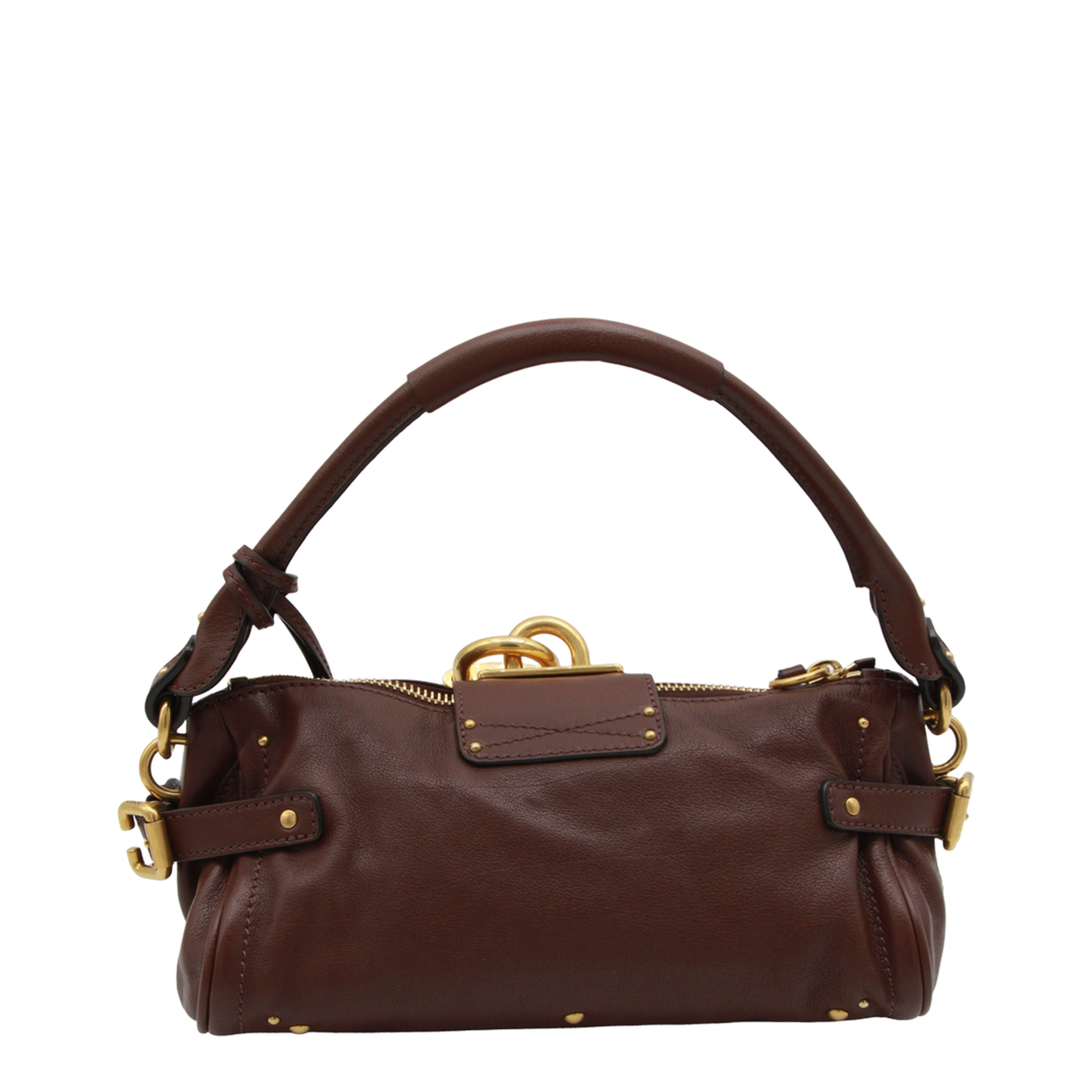 Paddington Small Grained Buffalo Leather Shoulder Bag - Crafty Brown - Image 6