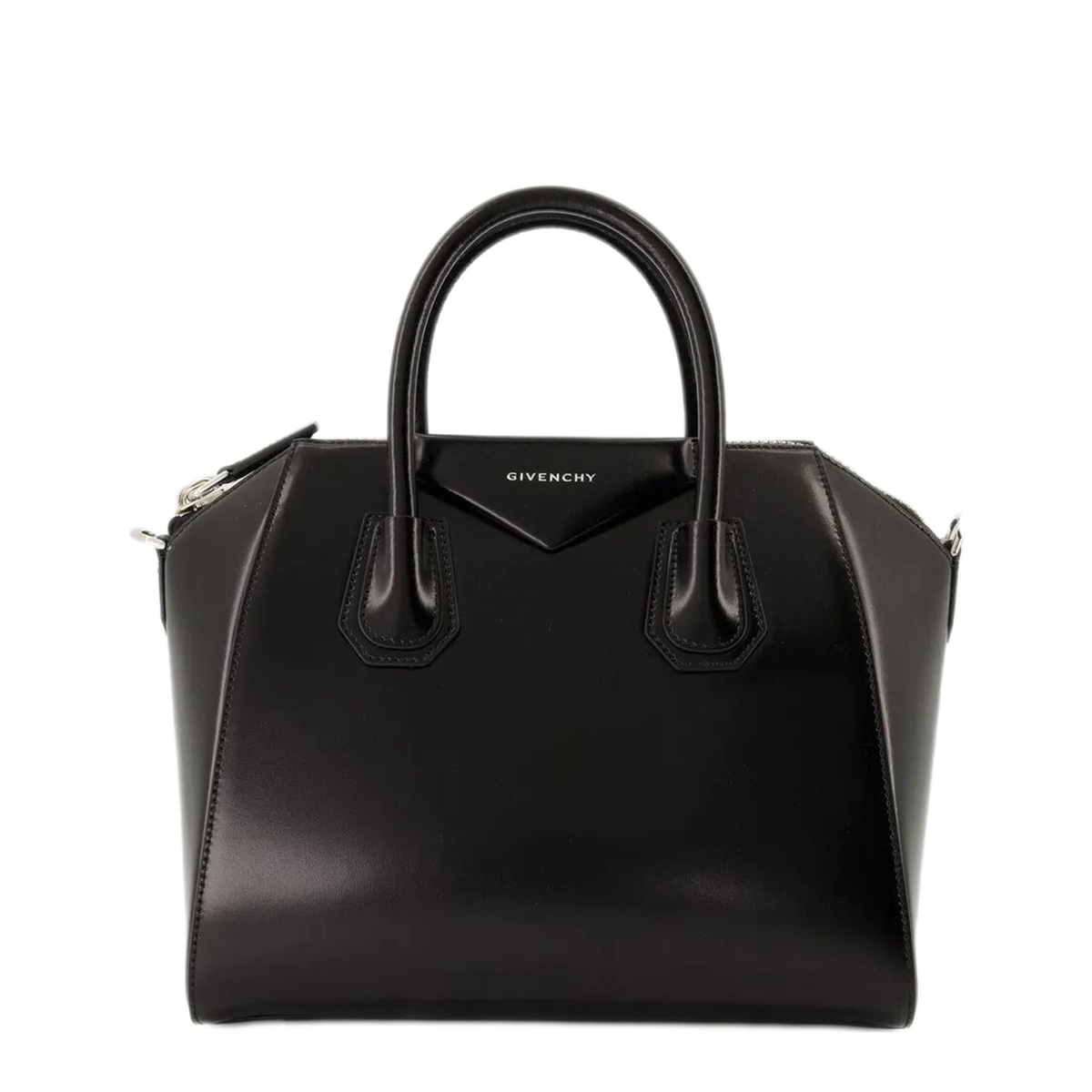 Antigona Small Box Leather Handbag - Black - Image 1