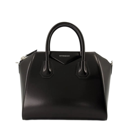 Antigona Small Box Leather Handbag - Black - Image 1