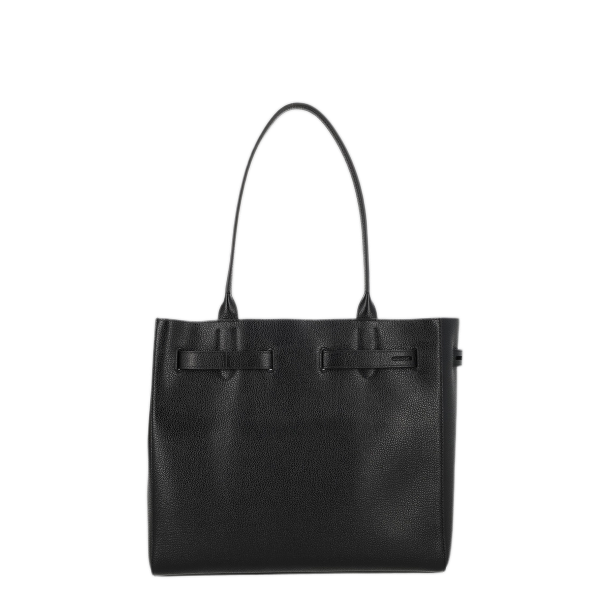 Audrey Medium Calf Leather Tote - Black - Image 2