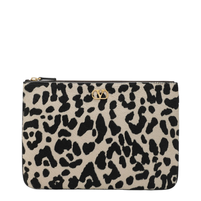 Beige Leopard Clutch Bag - Image 1