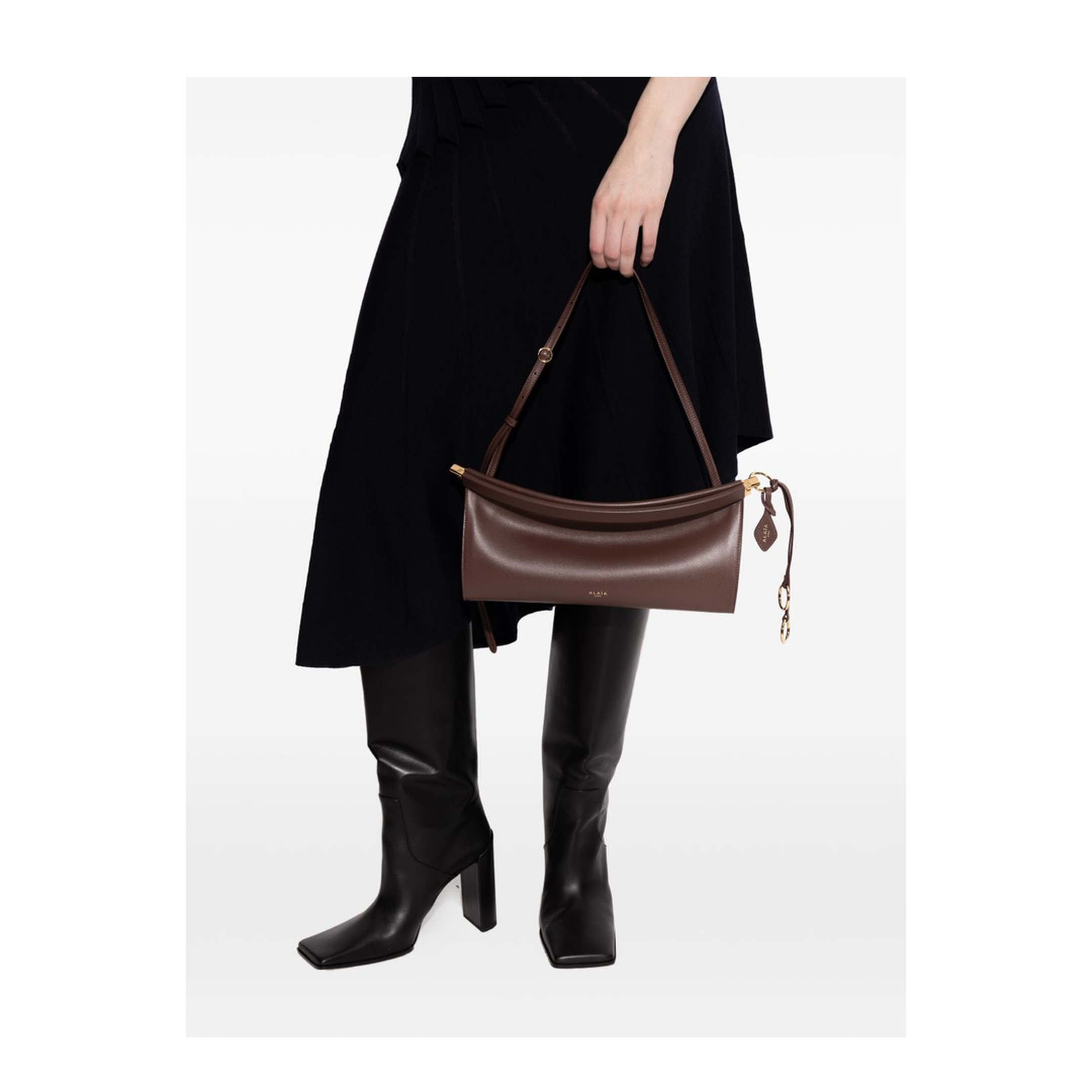 Le Click East West Medium Calfskin Shoulder Bag - Brown - Image 3
