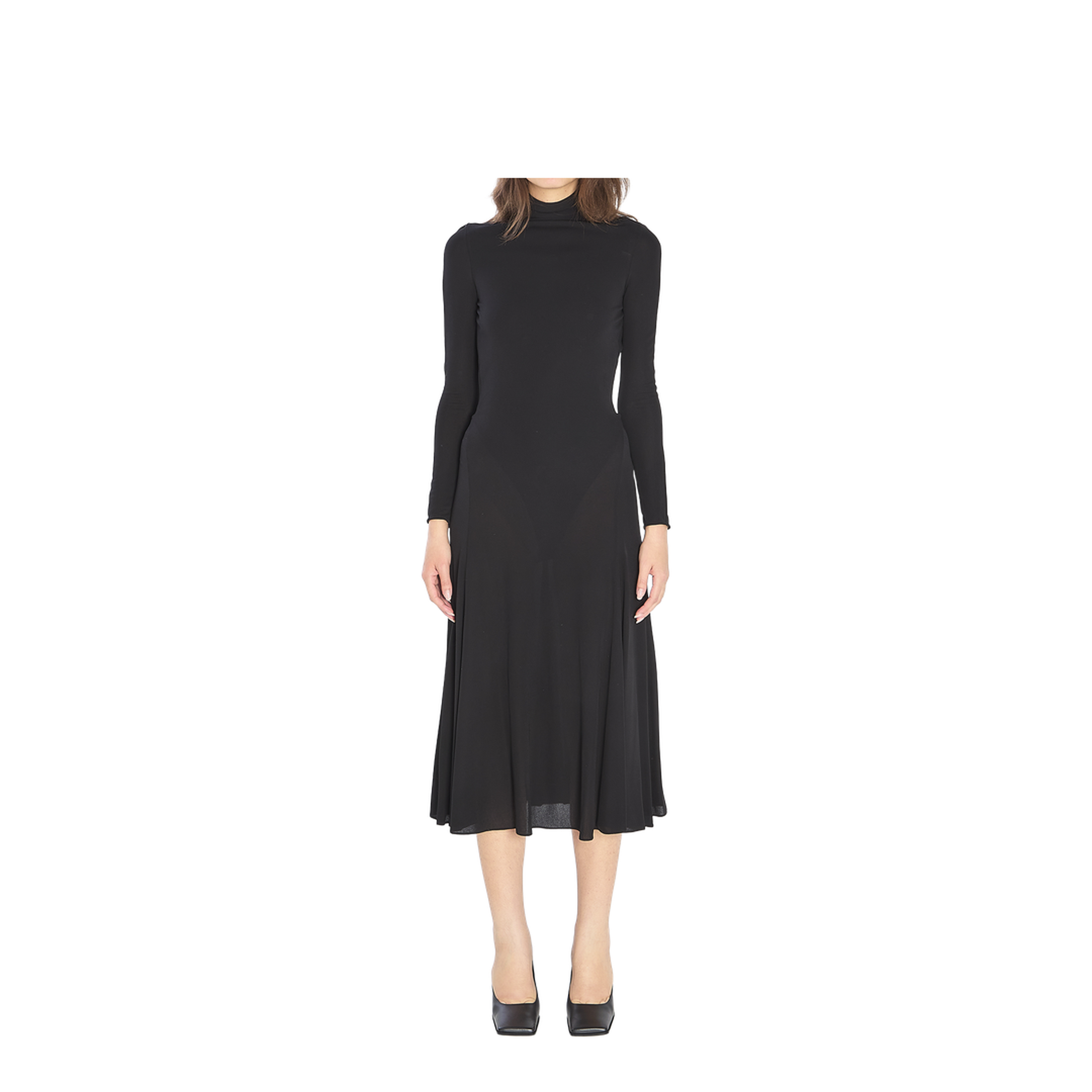 Fluid Jersey Dress with Heart Detail - Image 1