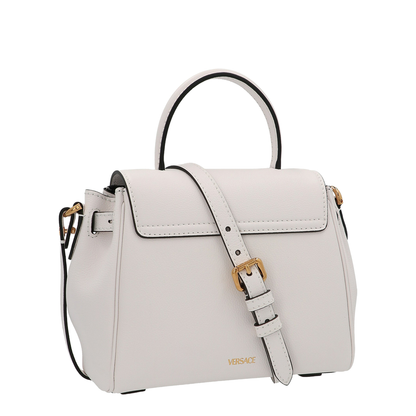 La Medusa Small Leather Top-Handle Bag - Optical White - Image 3