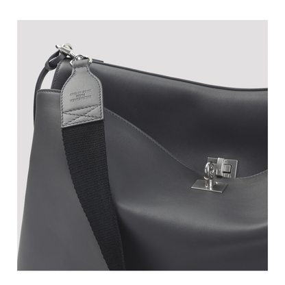 Rodeo Messenger Medium Calfskin Shoulder Bag - Grey - Image 3