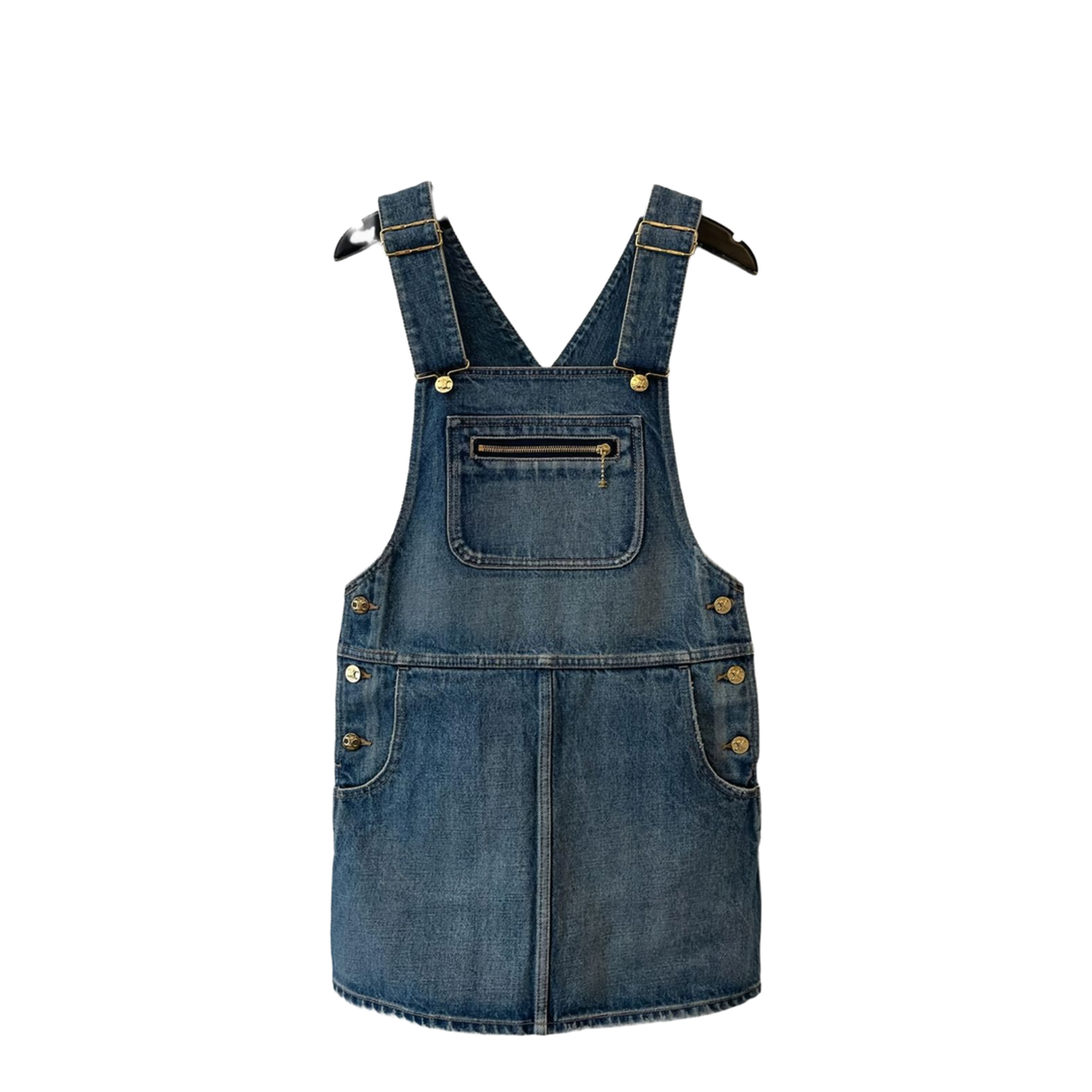 Denim Cotton Overall In Blue - Image 1