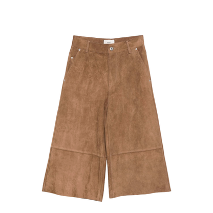 Trousers in Brown Suede - Image 1