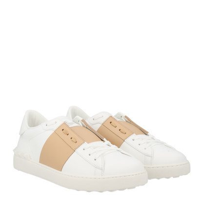 Open Sneaker in Smooth Leather - White - Image 2