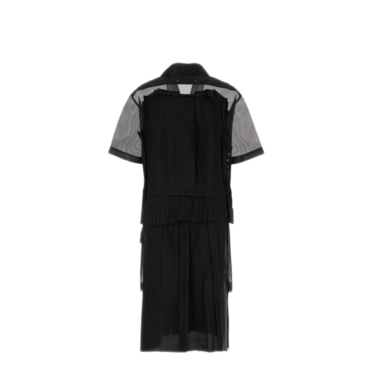 Black Mesh Design Dress - Image 2