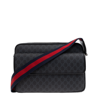 Ophidia Small Canvas Crossbody Bag - Gray - Image 1