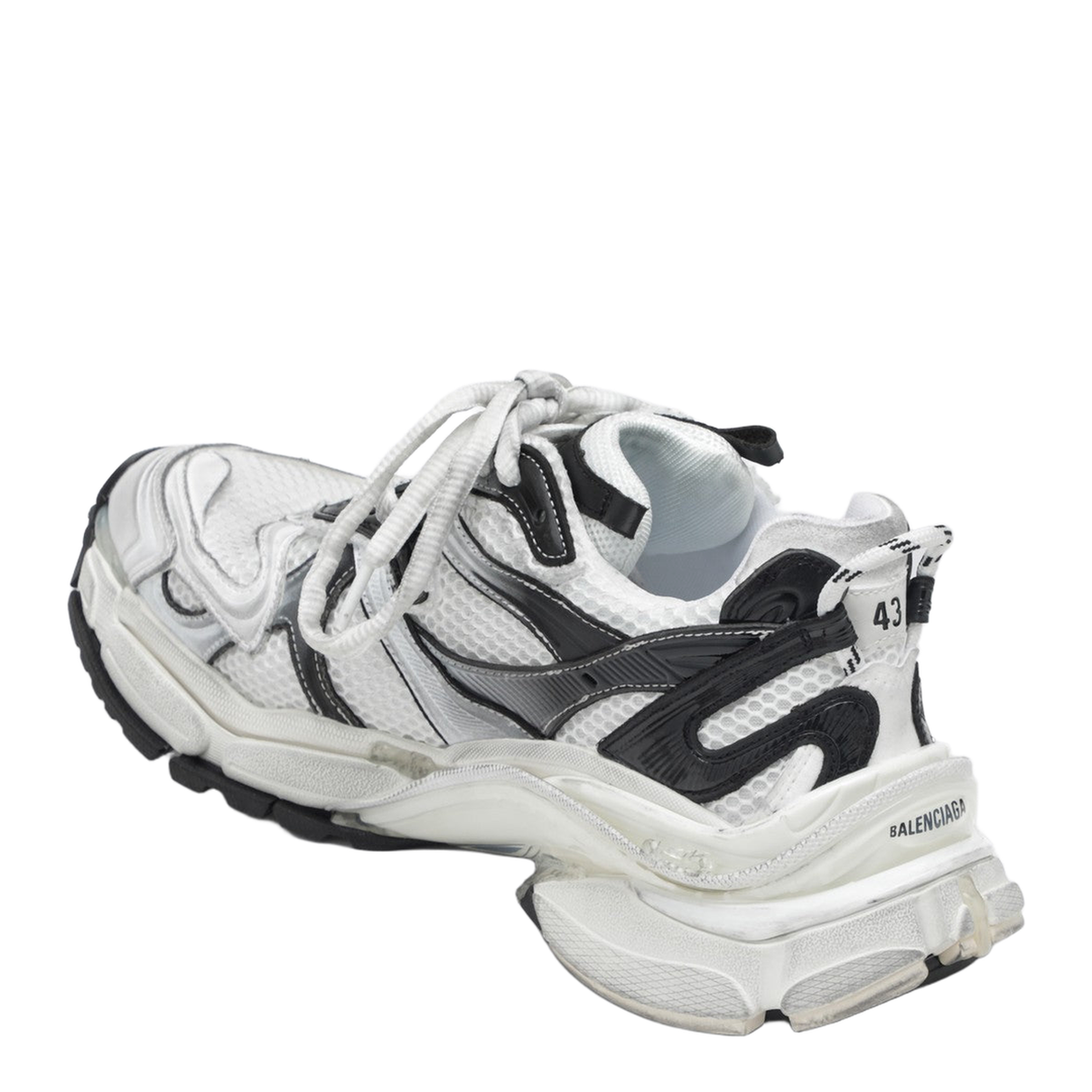 Runner 2 Gradient Sneakers in White/Black - Image 2
