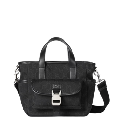 GG Canvas Small Canvas Tote Bag - Black - Image 1