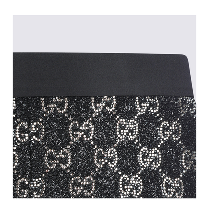 Embroidered Wool Tweed Lamé Shorts - Image 5