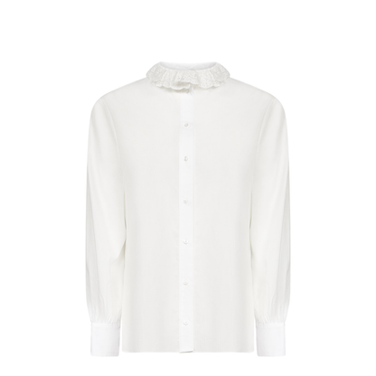 Crumpled Poplin Blouse - Image 1