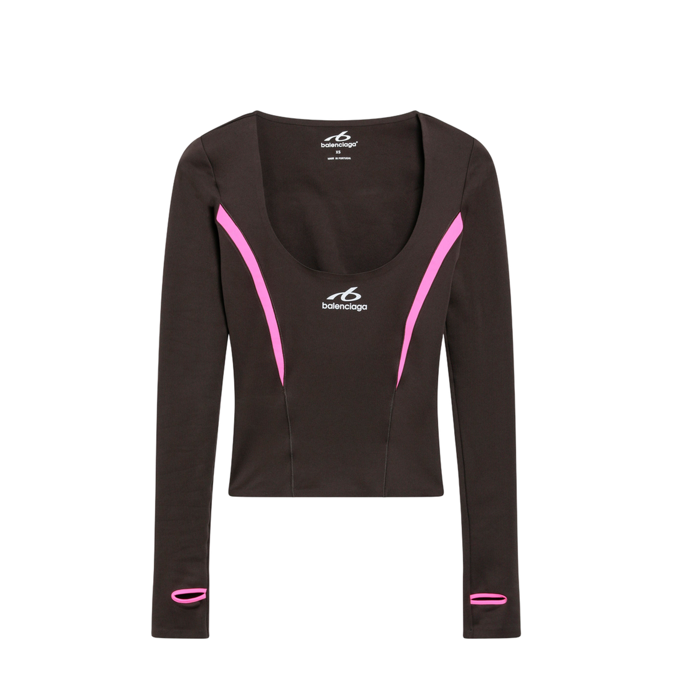 Techwear Top in Khaki Neon Pink Technical Fabric - Image 1