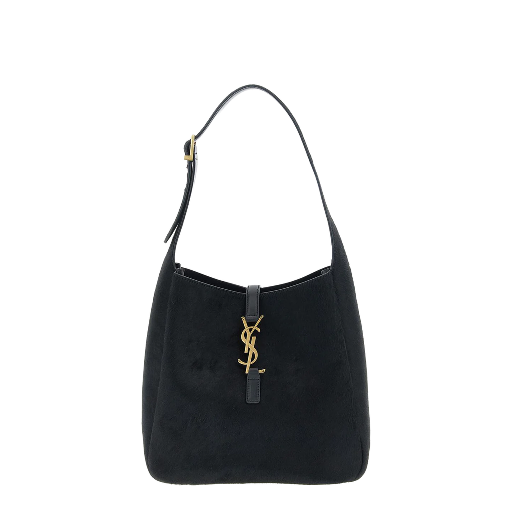 Le 5 À 7 Small Pony-Effect Leather Shoulder Bag - Black - Image 1