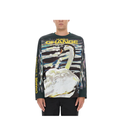 Swan Print T-Shirt - Image 4