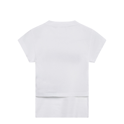 Spray Chopped Back T-Shirt White - Image 2