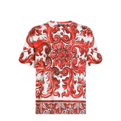 Majolica-Print Cotton T-Shirt - Image 1