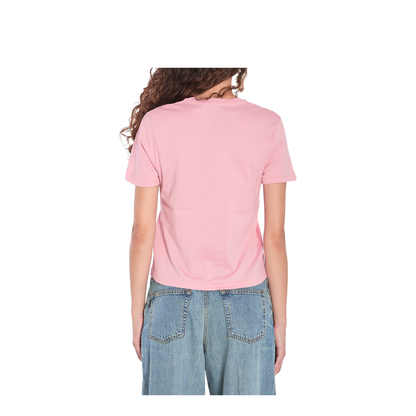 Cotton Jersey T-Shirt with Print in Pink - Image 4