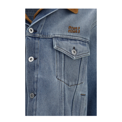 Washed Denim and Suede Jacket - Image 3