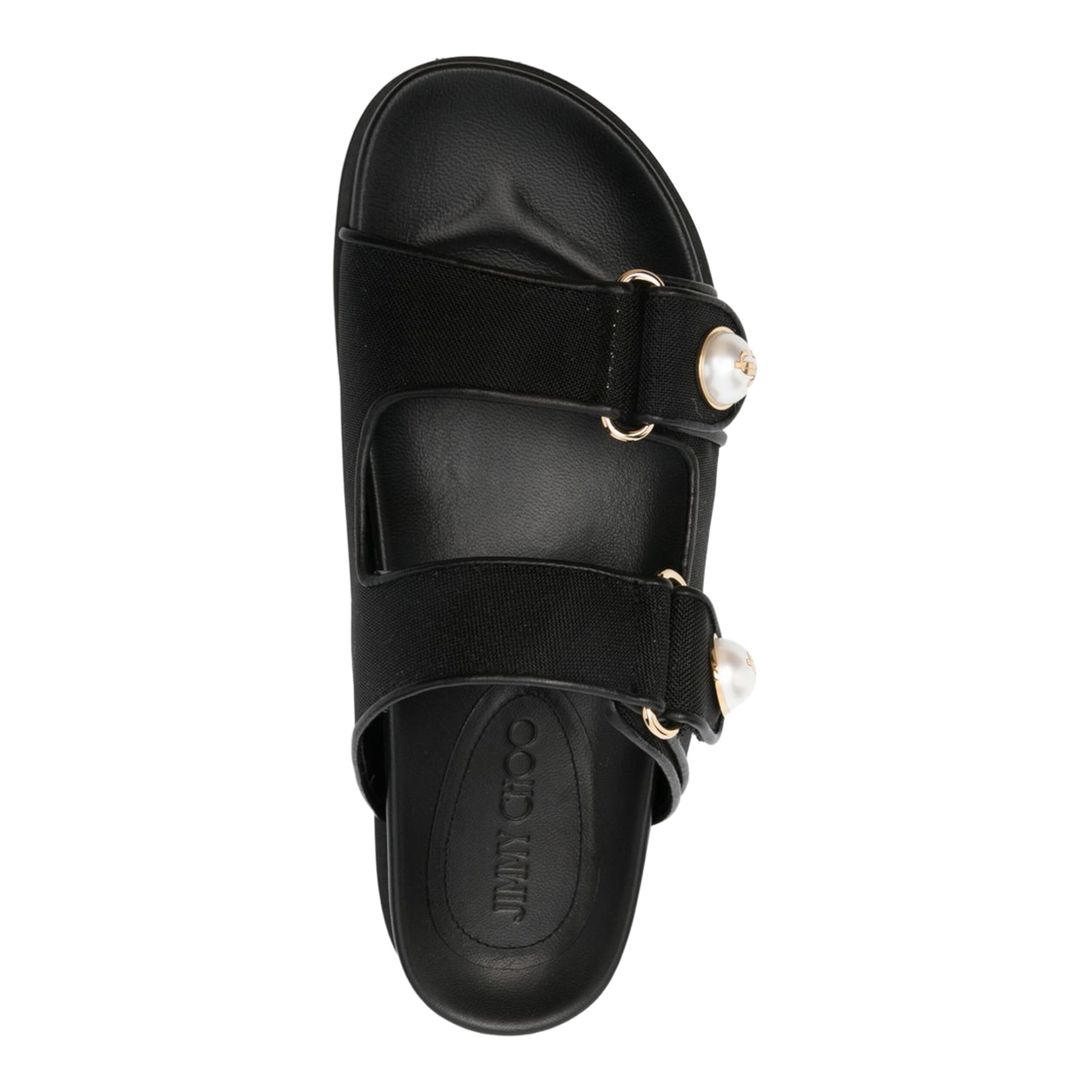 Fayence Sandal Black Mesh and Patent Leather Sandals - Image 4