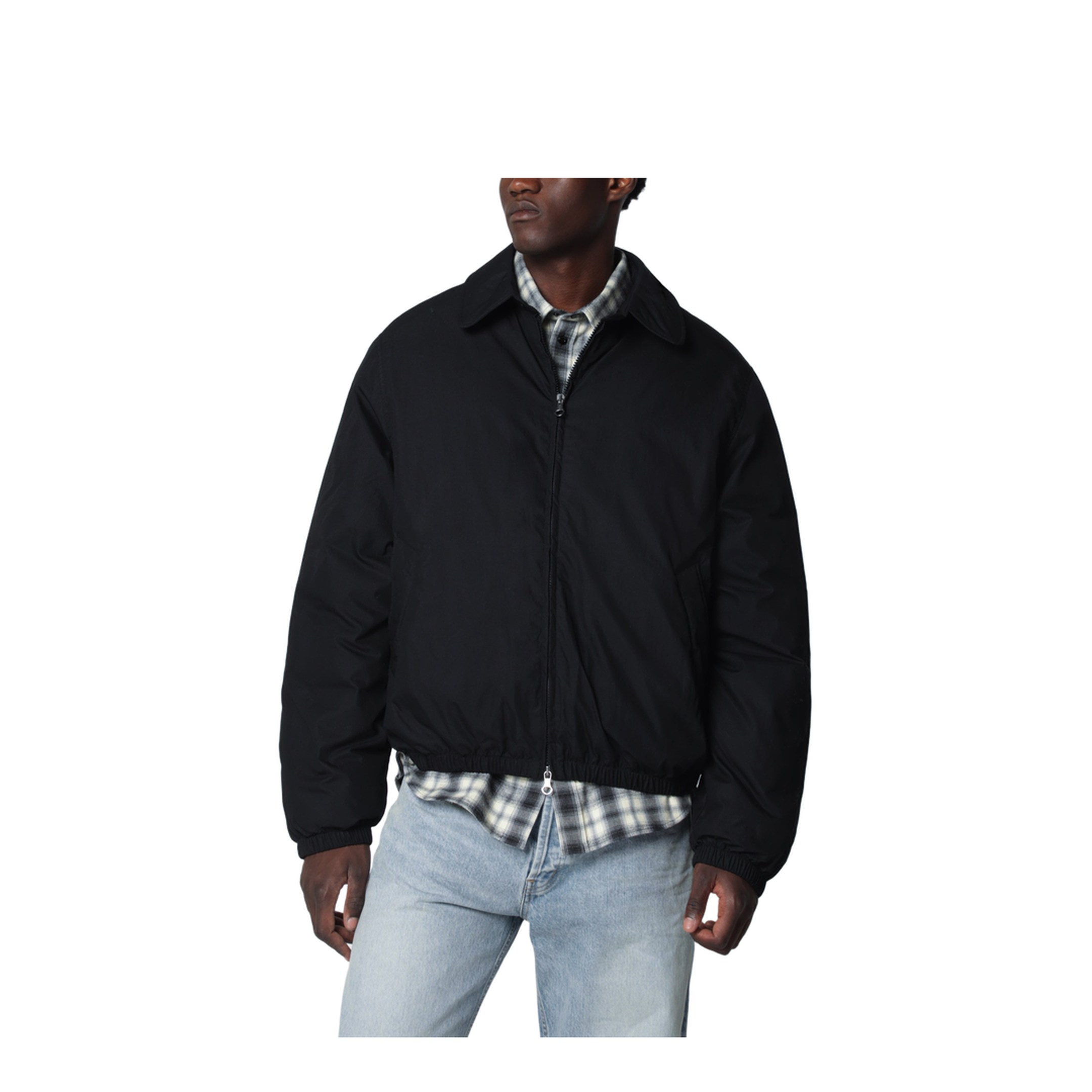 Avenue Puffa Puffer Jacket in Cotton and Nylon Black - Image 1