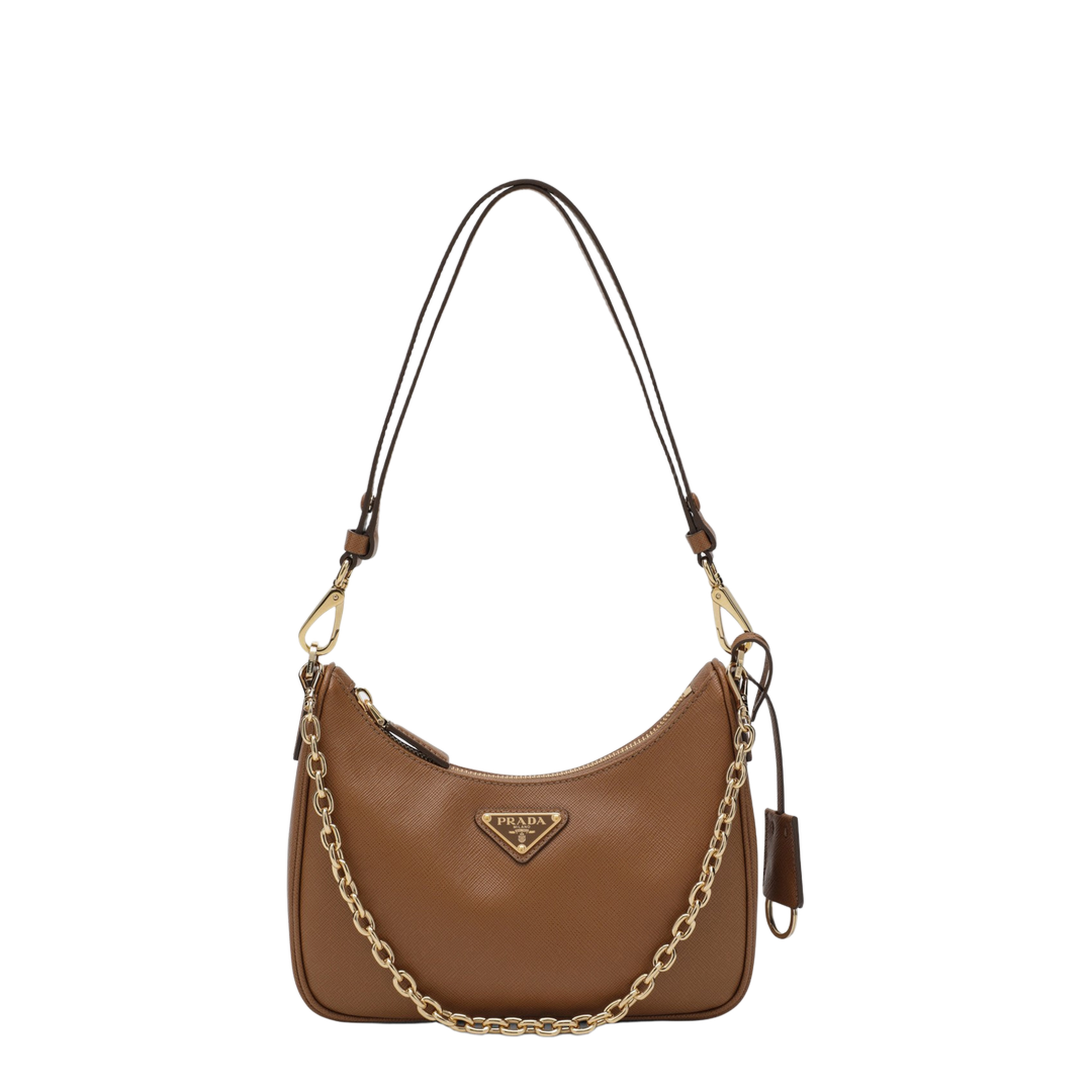 Re-Edition Mini Saffiano Calf Leather Bag - Caramel - Image 1