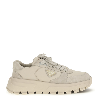 Suede And Re-Nylon Sneakers - Image 1